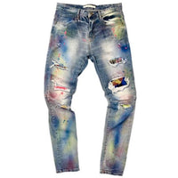 MENS PREMIUM SPAN DENIM W/ SPRAY PAINTING